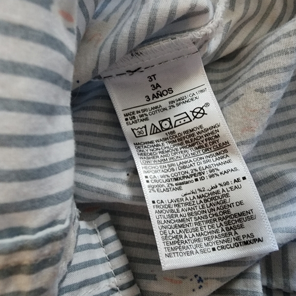 Blue Striped Bunny Bowtie Shirt, Kid's 3T - Picture 3 of 7